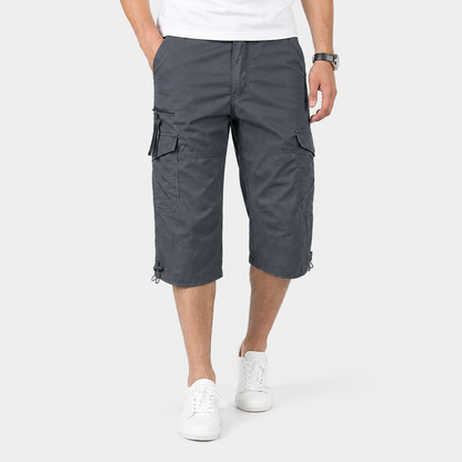 Men's Capri-Length Hiking Shorts with Multiple Cargo Pockets for Trail & Outdoor Adventures