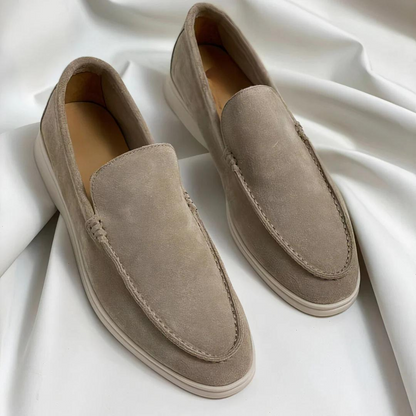 Men's Leather Slip-On Dress Loafers – Business Casual Comfort Shoes for Work, Office & Everyday Wear | Classic Flat Oxford Style