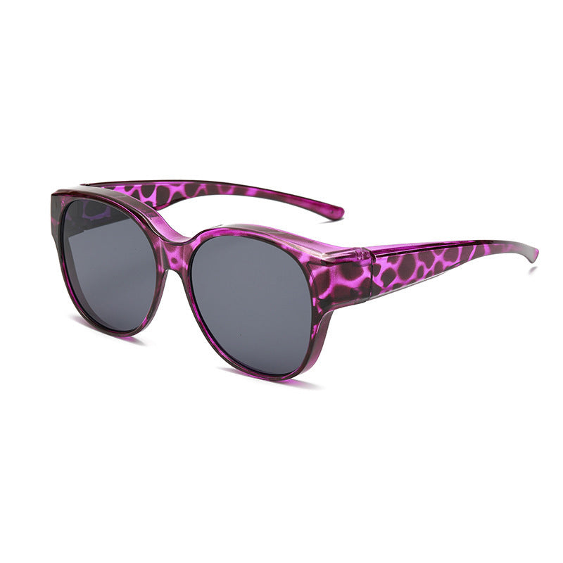 Polarized Over-Prescription-Glasses Sunglasses UV400 Cat-Eye Wraparound Shades for Eyeglass Wearers Driving Outdoor Sports Women Men