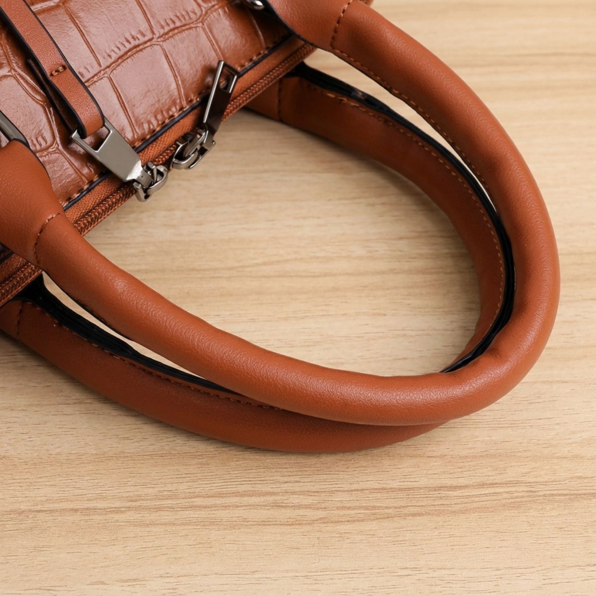 Leather Handbag Set 4-Piece Women's Purse Collection Shoulder Bag Tote Crossbody Wallet Brown Black Blue Red Daily Carryall