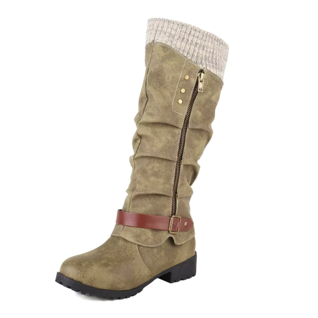 Insulated Mid-Calf Winter Boots with Arch Support for Women & Men – Side Zip Entry, Non-Slip Sole, Cold Weather Footwear
