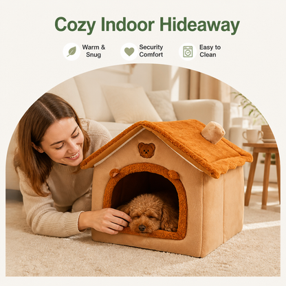 Ortekor Foldable & Washable Cozy Cave Pet Bed