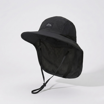 Adventure Fishing Headwear with Fold-Down Mesh Shield for Neck & Ears | Outdoor Boonie Cap for Hiking & Camping | UPF 50+ Shaded Crown &