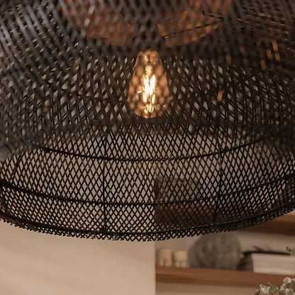 Woven Wicker Ceiling Light 20 in Natural Fiber Shade for Kitchen Island Dining Room Overhead Boho Farmhouse Organic Texture Rope Hanging Fix