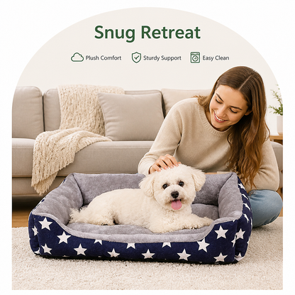 Ortekor Blue Star Easy-Clean Polyester Dog Mat