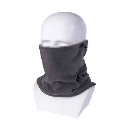 Adjustable Fleece Neck Warmer Gaiter with Drawstring for Winter Sports & Outdoor Activities