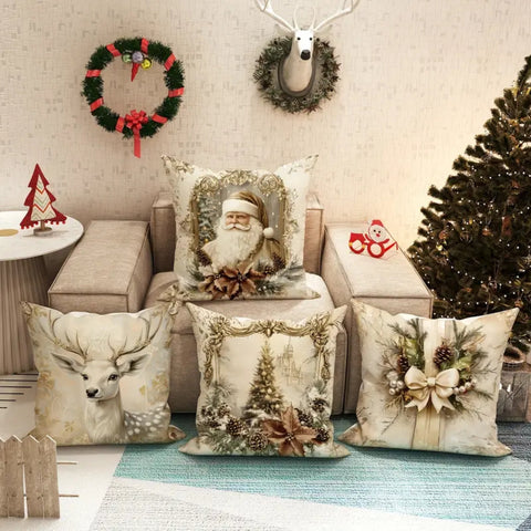 Glenwood Velvet Cushion Covers - Christmas Holiday Decor, Soft Cotton Blend