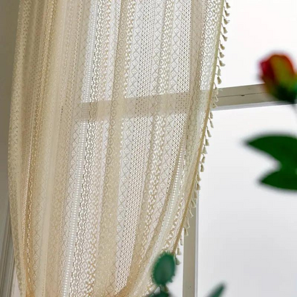 BohoLace – Crochet Tassel Curtain