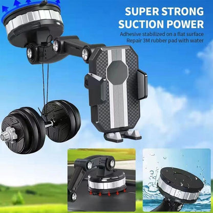 Telescopic Dashboard Phone Mount with Suction Cup for iPhone, Android & All Smartphones | Car Phone Holder with 360° Rotation & Adjustable