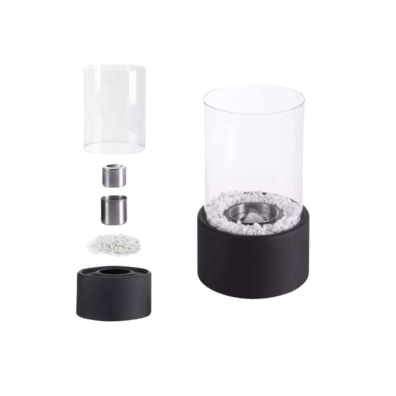 Tabletop Oil Lamp with Glass Chimney – Real Flame Ambient Lighting for Dinner Parties, Patios & Home Decor
