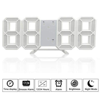 Digital LED Alarm Clock with Temperature Display & Color-Changing Backlight for Bedroom Desk