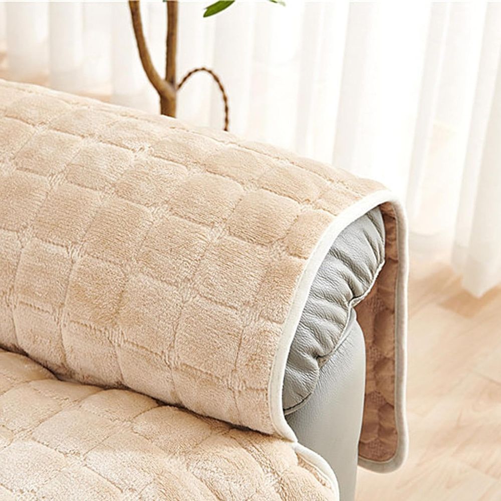 Quilted Recliner Slipcover with Storage Pocket – Microfiber Furniture Protector for Living Room, Family Room & Den – Anti-Slip Chair Cover