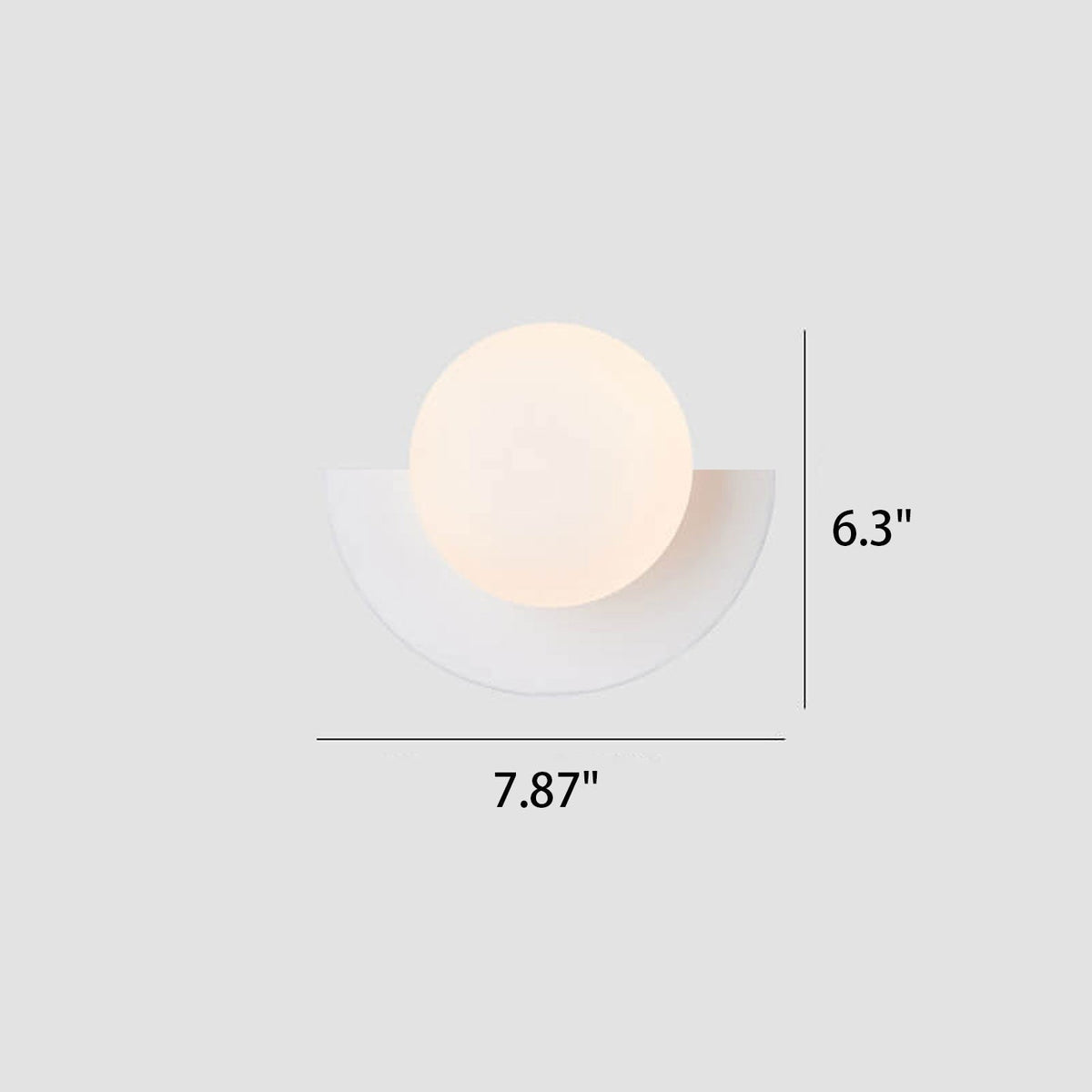 Half-Sphere Glass Wall Sconce with G9 LED, Iron Frame, Hardwired Fixture for Bedroom, Hallway, Reading Nook, Modern Style, Multiple Colors