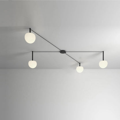 Globe Pendant Light Adjustable Height Frosted White Glass Orb for Kitchen Dining Living Space Modern Hanging Fixture 10 Inch