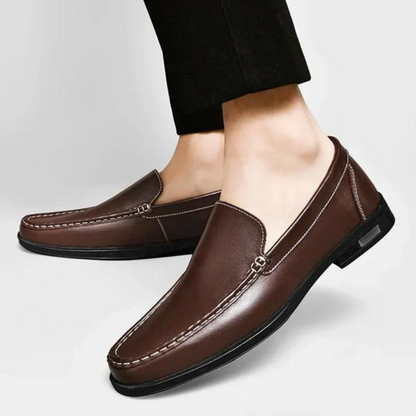 Men's Genuine Leather Loafers Slip-On Dress Shoes for Business Casual Wedding Office Formal Occasions Classic Italian Style Handcrafted