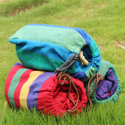 Cotton Blend Swing Hammock with Spreader Bar 102 in Total Length Red Blue for Backyard Patio Camping Outdoor Relaxation Adults Kids Portable