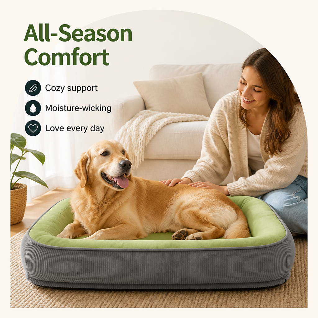 Ortekor All-Season Moisture-Wicking Polyester Dog Bed