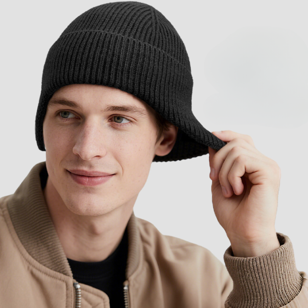 Fleece-Lined Knit Hat with Ear Flaps for Winter Outdoor Activities – Thermal Beanie for Skiing, Hiking, Cycling
