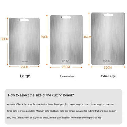 Steel Kitchen Prep Board 13.8×9.8 in Non-Porous Surface Bacteria-Resistant Rolling Cutting Serving Tray for Vegetables Meat Dough Cheese Mul