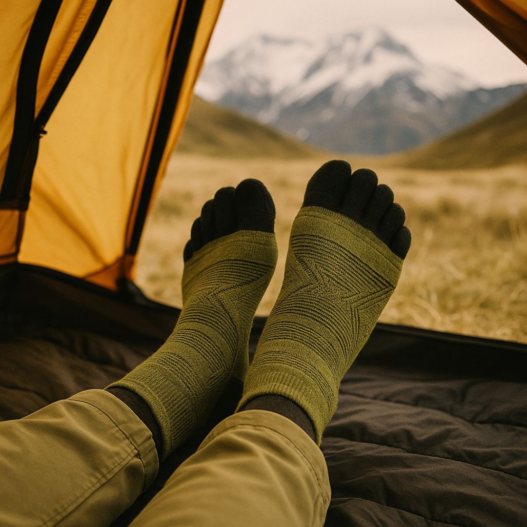 Men's Merino Wool Toe Socks – Insulated 5-Toe Design for Winter Sports & Hiking