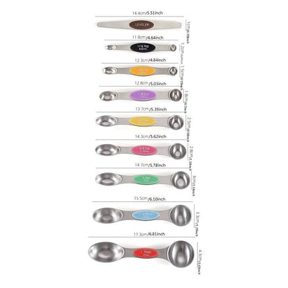 MEASURIX – Magnetic Stainless Steel Measuring Spoons Set