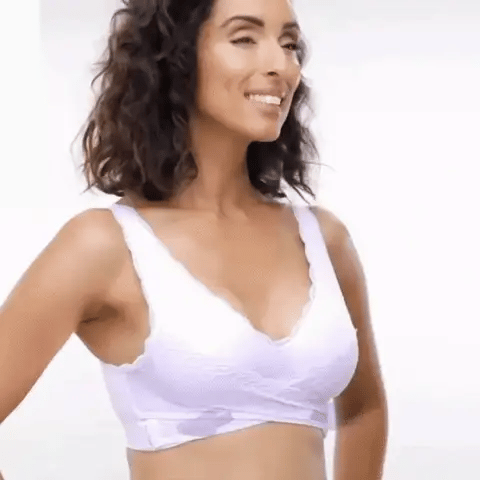 Wireless Bra Lace Cross-Front Removable Pads