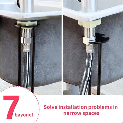 Basin Nut Wrench Tool Extended Reach Plumbing Installer for Faucet Nuts Under Sink Bathroom Kitchen