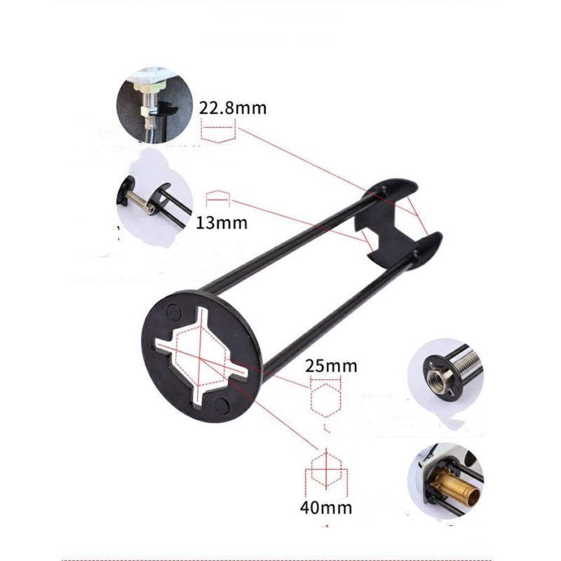 Basin Nut Wrench Tool Extended Reach Plumbing Installer for Faucet Nuts Under Sink Bathroom Kitchen
