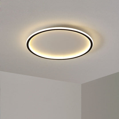 Round LED Ceiling Light Fixture – Modern Flush Mount – Integrated SMD Lighting for Bedroom & Living Room – Metal & Acrylic – Dimmable