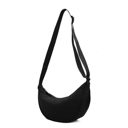 Curved Shoulder Bag for Women – Soft PU Leather Crossbody Purse with Adjustable Strap for Everyday Wear & Travel