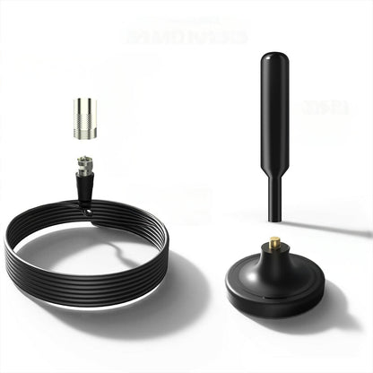 Indoor TV Antenna 4K UHD Digital Television Receiver VHF UHF Signal Booster Magnetic Mount 16 ft Cable Free Channels HDTV Broadcast