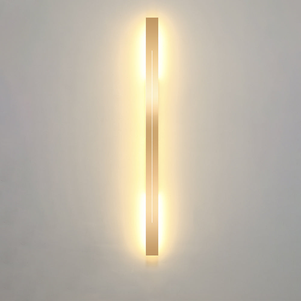 Linear Wall Sconce – LED Modern Metal Accent Light for Living Room Bedroom Hallway Entryway – Dimmable Option Available – Rectangular