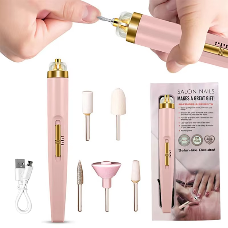 Nail Care Pro | Electric Nail Polisher with Built-in Light | Portable Manicure Kit for Salon-Quality Nails