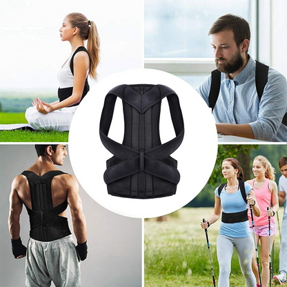 Adjustable Posture Corrector Brace for Upper Back & Shoulder Support – Breathable Design for Men & Women, Hidden Under Clothes, Helps Alignm