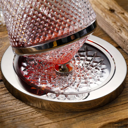 Elegant Crystal Wine Decanter | 360° Rotating Design for Enhanced Aeration