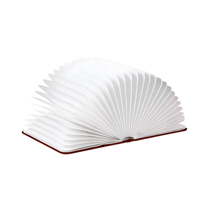 Rechargeable Book Lamp with 360° Foldable Design – USB Wood Finish LED Reading Light for Desk, Nightstand & Travel – 3 Brightness