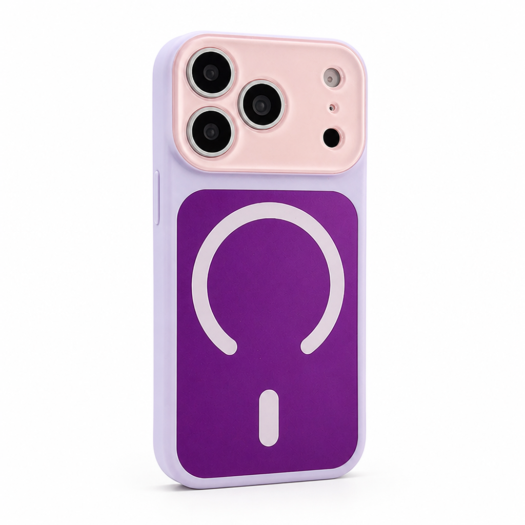 Reinforced-Corner Magnetic Phone Case with Drop Protection & Wireless Charging Alignment for iPhone 13-17 Series