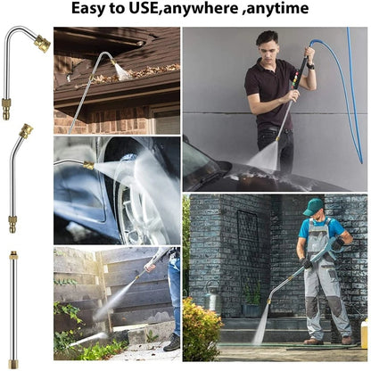 Extendable High-Pressure Washer Wand Kit – Cleaning Lance for Gutters, Roofs & Walls with Nozzles