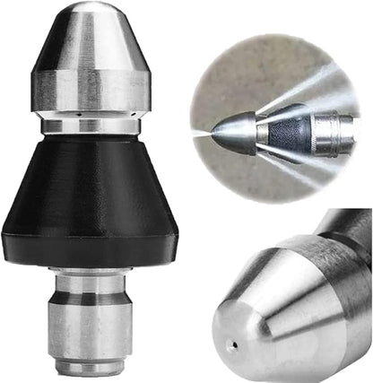 Pressure Washer Sewer Jetter Attachment for Stubborn Pipe Clogs 1/4 Inch Quick Connect Rotary Cleaning Tool for Household Drains Kitchen Bat