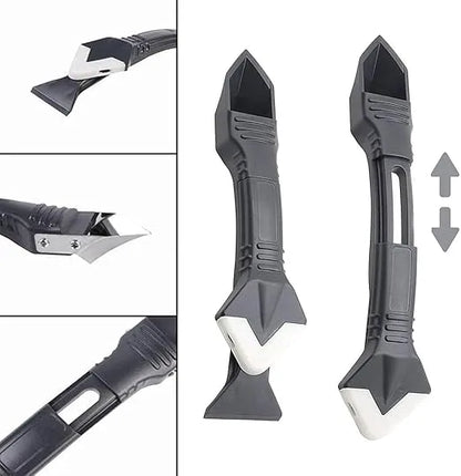 Multi-Purpose Caulk Finishing Tool Kit for Bathroom Kitchen Tile Grout Sealing Projects Silicone Smoothing Removal Edger