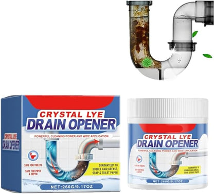 Fast-Acting Drain Cleaner for Kitchen & Bathroom Sinks, Dissolves Hair Grease Soap Scum Clogs, Heavy-Duty Foam Formula for Shower Tubs Pipes