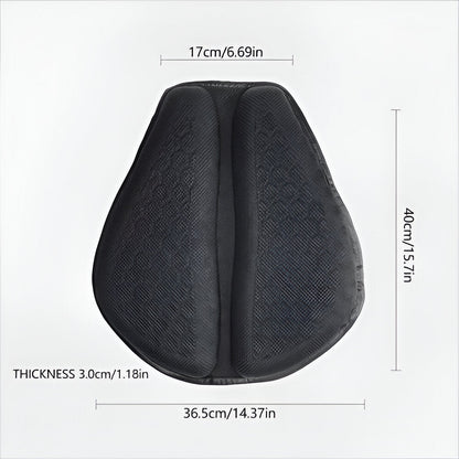 Ergonomic Gel Cushion Pad for Motorcycle Seats with Shock-Absorbing Honeycomb Design for Touring Cruiser Sport Bikes Road Trips Riders