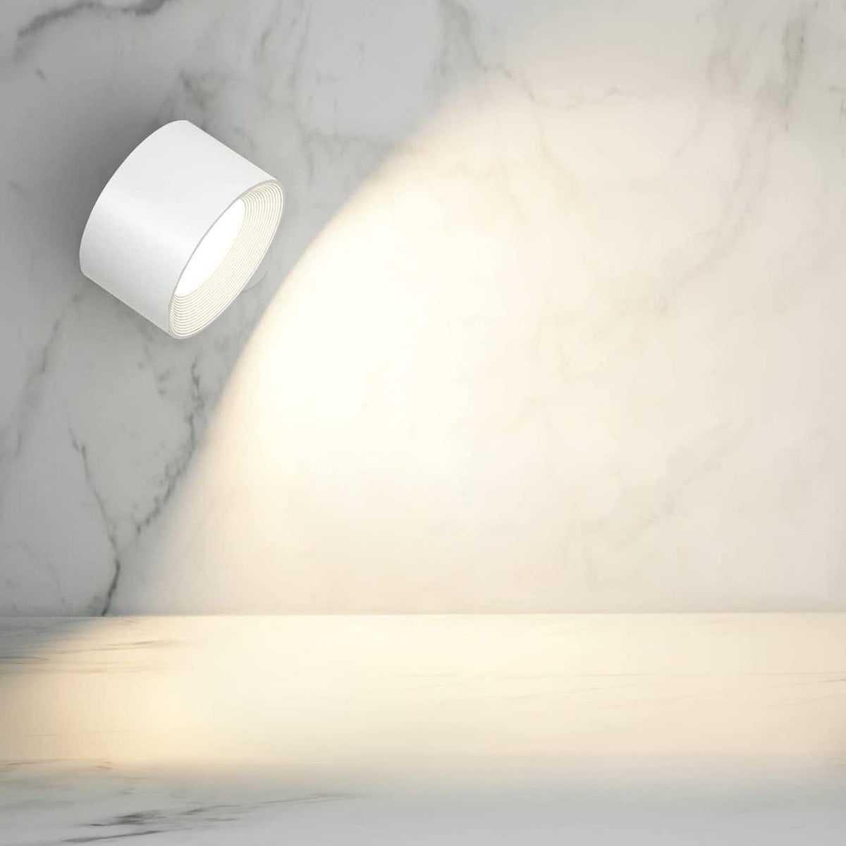 Cordless Rotating Sconce Light USB Rechargeable 3 in Magnetic Mount Touch Dimming Night Light for Bedside Hallway Closet Accent Lighting No