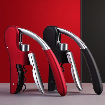 Lever-Action Wine Opener with Comfortable Grip for Effortless Cork Removal at Home, Bars & Restaurants