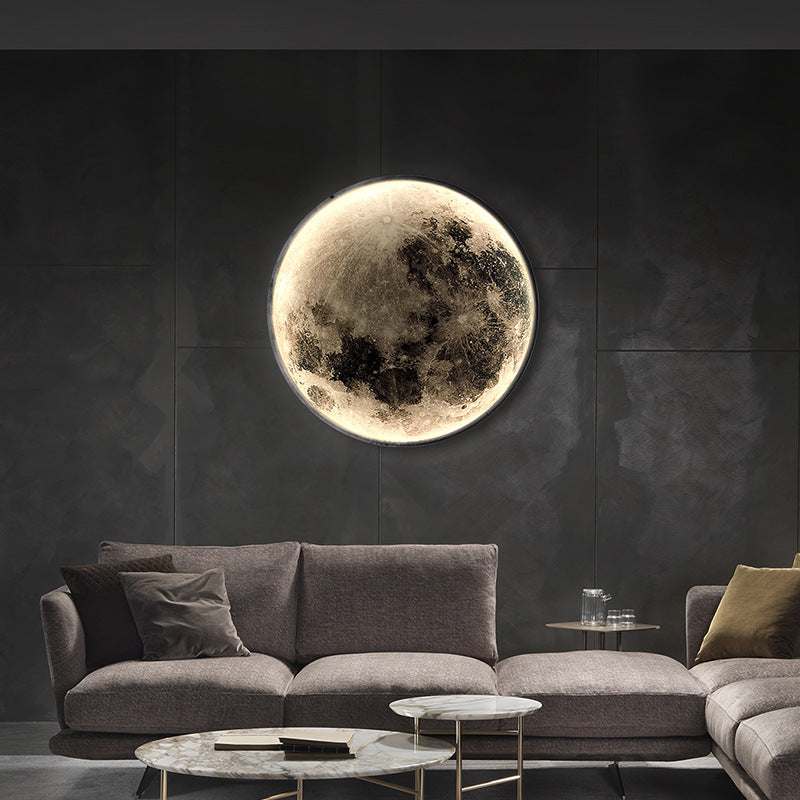 3D Moon Ceiling Light with Remote – Realistic Lunar Surface LED Fixture for Bedroom, Living Room & Kids Room – Dimmable Warm to Cool White