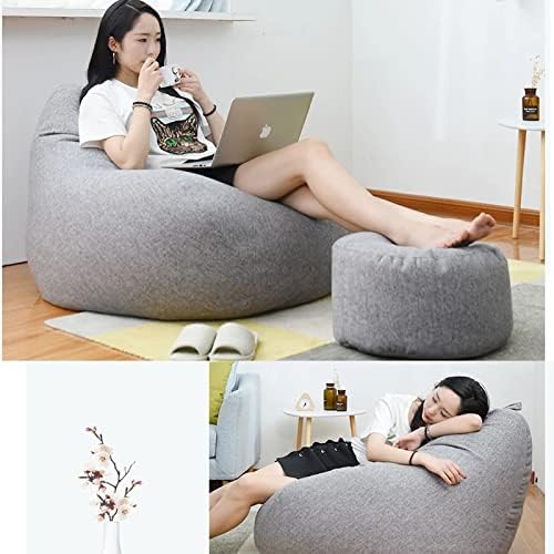 Elegant Linen Bean Bag Cover | Ergonomic Design for Personalized Comfort