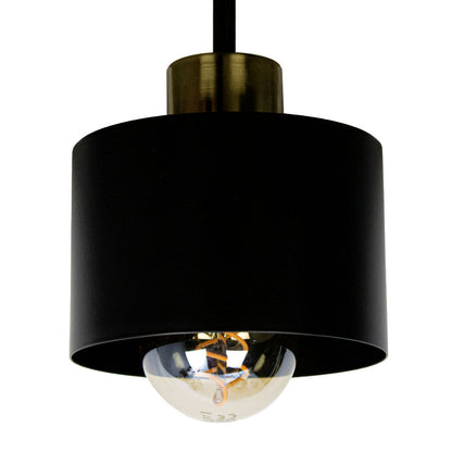 Three-Light Flush Mount Fixture Steel 12-Inch Black Gold Ceiling Lamp E27 for Dining Room Bedroom Hallway Modern Industrial Home Lighting