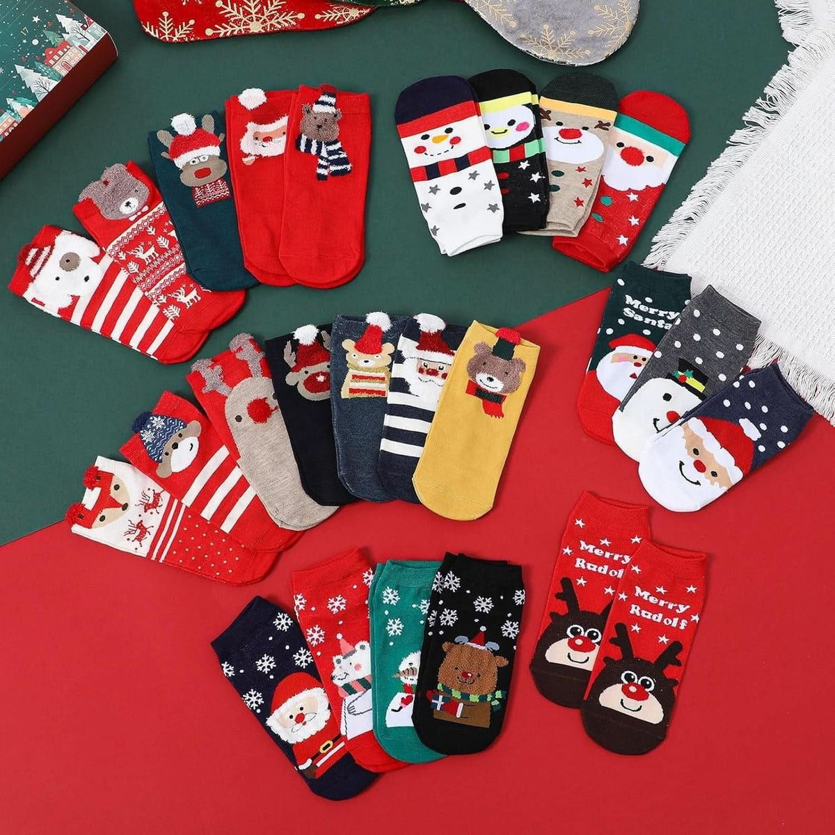 FESTIVETOES – Christmas Sock Advent Calendar for Seasonal Joy