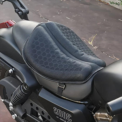Ergonomic Gel Cushion Pad for Motorcycle Seats with Shock-Absorbing Honeycomb Design for Touring Cruiser Sport Bikes Road Trips Riders
