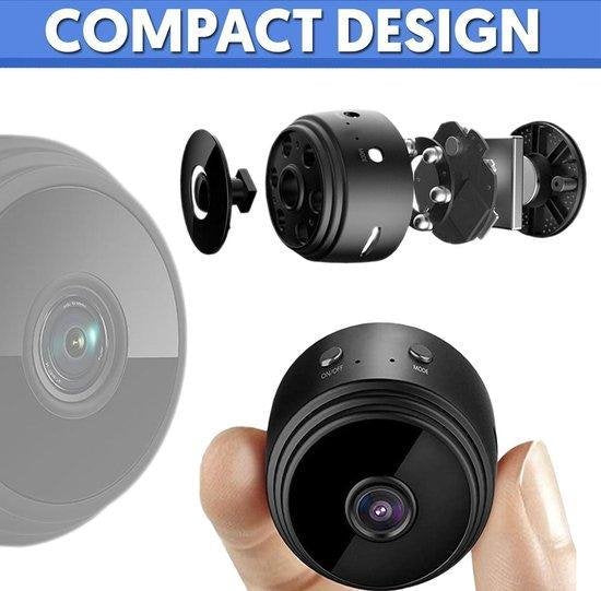 Compact Wireless Security Camera HD 1080P with Night Vision for Home and Office Monitoring